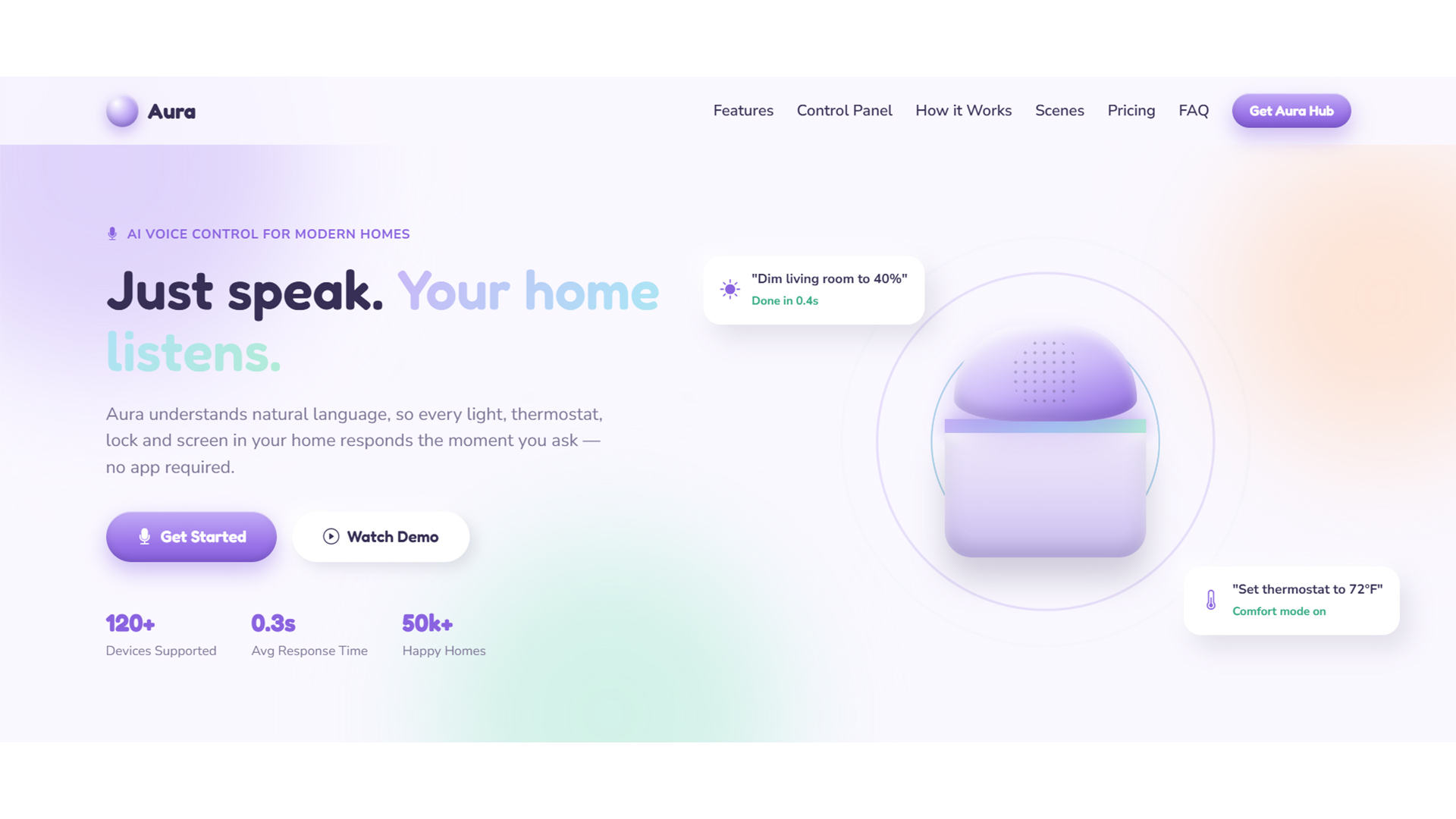 Aura AI voice home control thumbnail